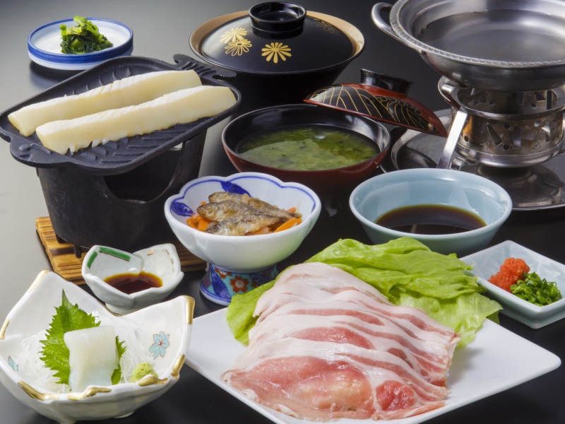 豚しゃぶ定食1,500円の写真