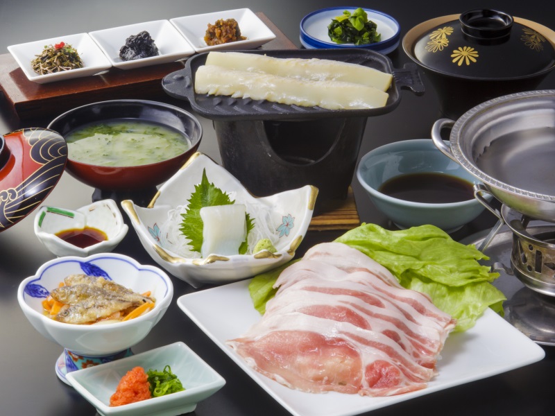 豚しゃぶ定食1,800円の写真